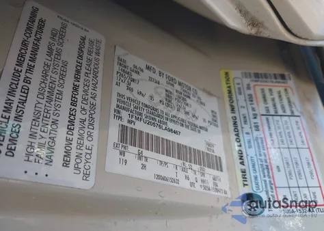 2006 Ford Expedition Limited z USA, uszkodzony, nr VIN 1FMFU20576LA98467